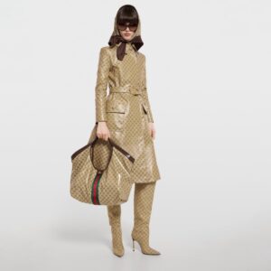 Alternative view of Gucci Giglio Large Tote Bag 21.3in/ 54cm Sand And Brown Gold Hardware For Women 853971 FAF1L 9653