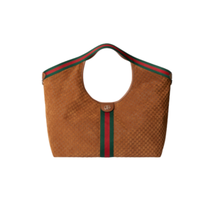 Gucci Giglio Large Tote Bag 21.3in/ 54cm Brown GG Suede Gold Hardware For Women 853971 CAAB8 2147