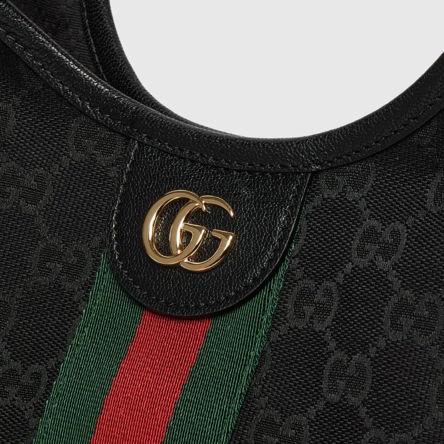 Gucci Giglio Small Tote Bag 9.8in/ 25cm Black Gold Hardware For Women 860845 FAFWA 1053