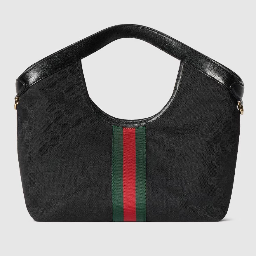 Gucci Giglio Small Tote Bag 9.8in/ 25cm Black Gold Hardware For Women 860845 FAFWA 1053
