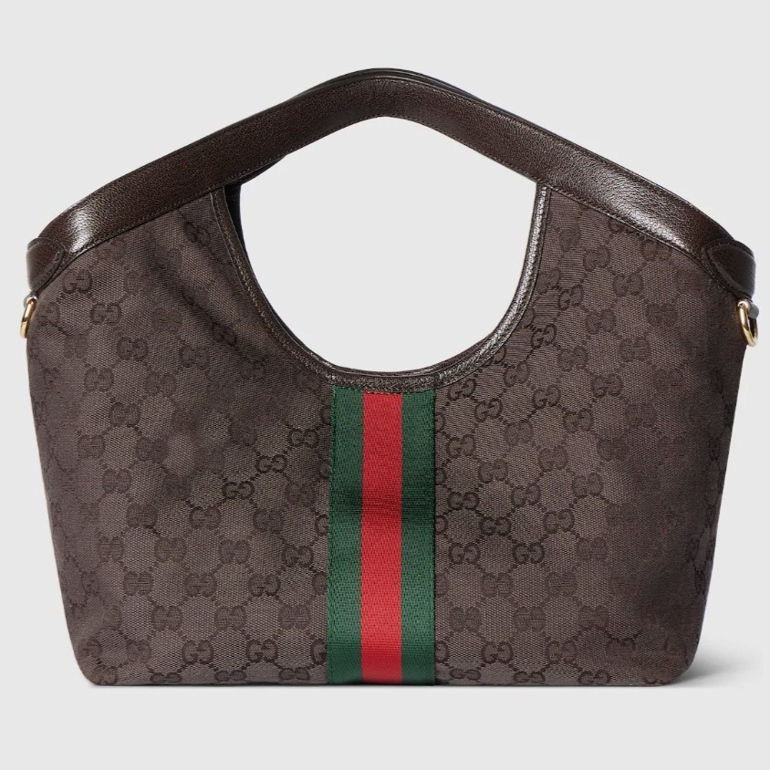 Gucci Giglio Small Tote Bag 9.8in/ 25cm Dark Brown Gold Hardware For Women 860845 FAF3Y 2155