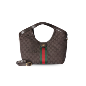 Gucci Giglio Small Tote Bag 9.8in/ 25cm Dark Brown Gold Hardware For Women ‎‎‎860845 FAF3Y 2155