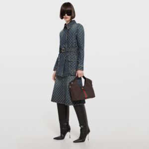Alternative view of Gucci Giglio Small Tote Bag 9.8in/ 25cm Dark Brown Gold Hardware For Women ‎‎‎860845 FAF3Y 2155