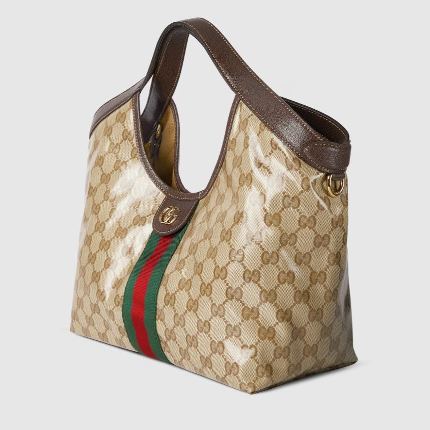 Gucci Giglio Small Tote Bag 9.8in/ 25cm Sand And Brown Gold Hardware For Women 860845 FAF1L 9653