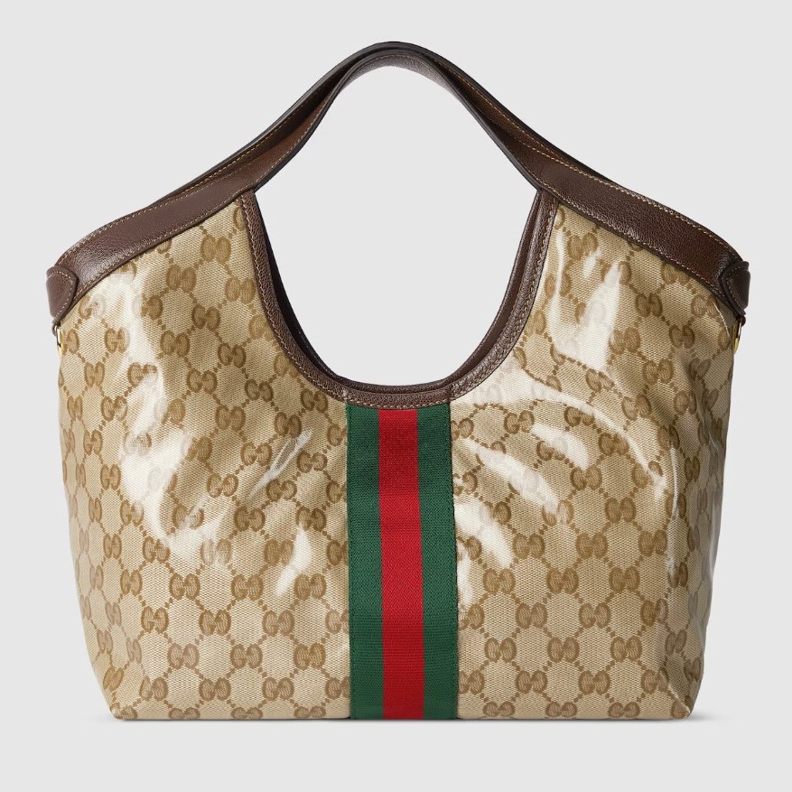 Gucci Giglio Small Tote Bag 9.8in/ 25cm Sand And Brown Gold Hardware For Women 860845 FAF1L 9653