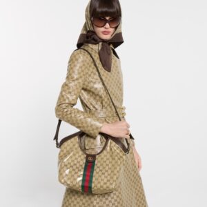 Alternative view of Gucci Giglio Small Tote Bag 9.8in/ 25cm Sand And Brown Gold Hardware For Women ‎‎860845 FAF1L 9653