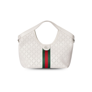 Gucci Giglio Small Tote Bag 9.8in/ 25cm White Palladium Hardware For Women 860845 AAG3J 9252