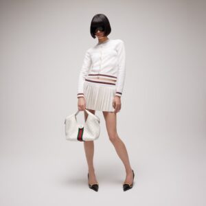 Alternative view of Gucci Giglio Small Tote Bag 9.8in/ 25cm White Palladium Hardware For Women 860845 AAG3J 9252