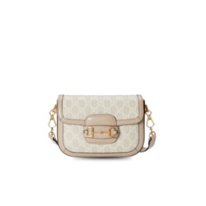 Gucci Horsebit 1955 GG Mini Bag Beige For Women, Women's Bags 8.1in/21cm GG ‎‎658574 UULAG 9682