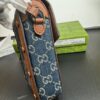 Gucci Horsebit 1955 Mini Crossbody Bag 6.7in/ 17cm Blue And Ivory GG Denim Jacquard Gold Hardware For Women 625615 2KQGG 8375 - Image 4