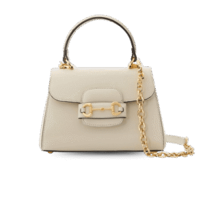 Gucci Horsebit 1955 Mini Shoulder Bag 8.6in/ 22cm White Gold Hardware For Women