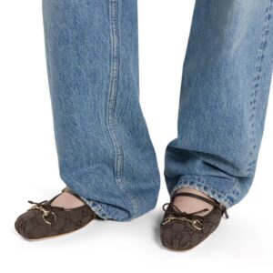Alternative view of Gucci Horsebit Ballet Flats Dark Brown For Women ‎814321 FAD8F 2140