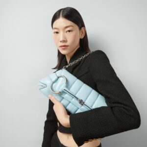 Alternative view of Gucci Horsebit Chain Medium Shoulder Bag Light Blue For Women 15 Inches/ 38 Cm 764255 AACU1 4811