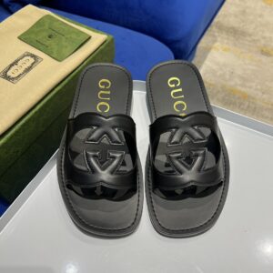 Alternative view of Gucci Interlocking-G Cut-Out Slide Sandal Black For Men