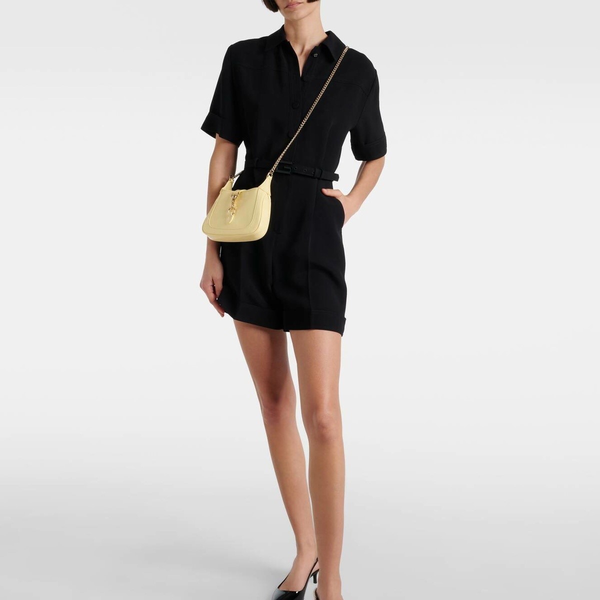 Gucci Jackie Notte Mini Crossbody Bag 7.7in/ 19.5cm Light Yellow Gold Hardware For Women 782889 0P50G 7550 - Image 2