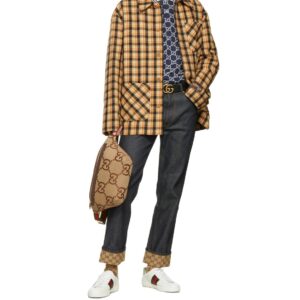 Alternative view of Gucci Jumbo GG Belt Bag Camel And Ebony Jumbo GG Canvas For Women 15.3in/39cm GG 696031 UKMDG 2570