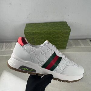 Alternative view of Gucci Men's GG Embossed Sneakers With Web Ketion White For Men