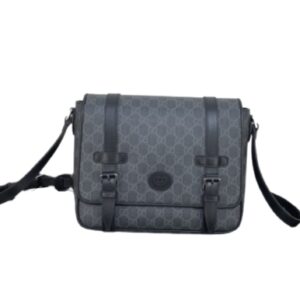 Gucci Messenger Bag Black For Men 11in/28cm GG ‎658542 KGDHN 1000