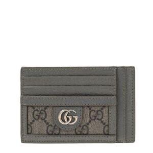 Gucci Ophidia Card Case Supreme Canvas Grey For Men 4.7in/12cm 732018 UULBN 1244