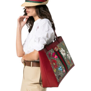 Alternative view of Gucci Ophidia Flora Tote Bag 17.5in/ 44cm Red Gold Hardware For Women