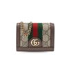 Gucci Ophidia GG Card Case Wallet Supreme Canvas Beige For Women‎ 4.3in/11cm 523155 96IWG 8745