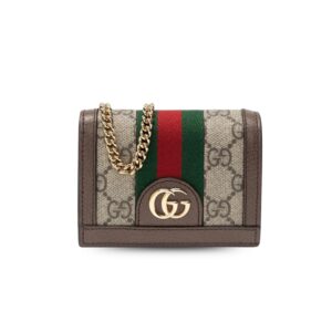 Gucci Ophidia GG Card Case Wallet Supreme Canvas Beige For Women‎ 4.3in/11cm 523155 96IWG 8745