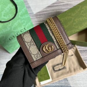 Alternative view of Gucci Ophidia GG Card Case Wallet Supreme Canvas Beige For Women‎ 4.3in/11cm 523155 96IWG 8745
