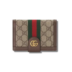 Gucci Ophidia GG Passport Case Supreme Canvas Beige For Women 5.7in/14.5cm 598914 96IWG 8745
