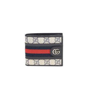 Gucci Ophidia GG Wallet Beige and Blue For Men 4.3in/11cm GG 597606 96IWN 4076