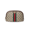 Gucci Ophidia Cosmetic Case Large Clutch & Pouch 9in/ 23cm Beige Gold Hardware 625551 96IWG 8745