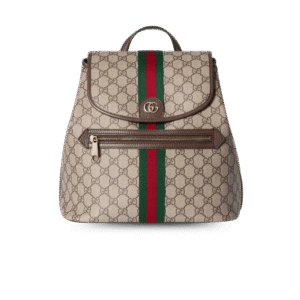 Gucci Ophidia Medium Backpack 12in/ 30cm Beige/ Dark Brown Monogram Gold Hardware For Women 836855 FAE0J 9867