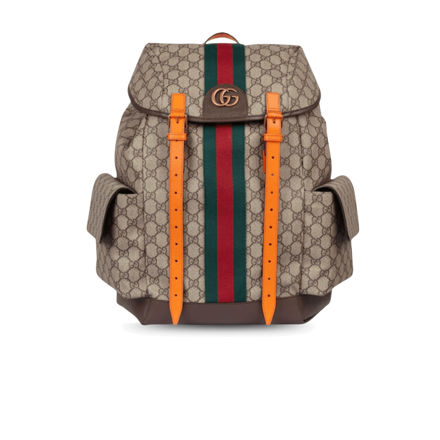 Gucci Ophidia Medium Backpack 15.7in/ 40cm Beige Gold Hardware For Men 598140 FADEB 9757