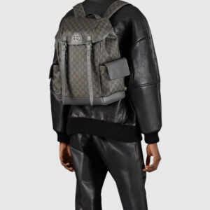 Alternative view of Gucci Ophidia Medium Backpack 15.7in/ 40cm Grey Palladium Hardware For Men 598140 FABHU 8863