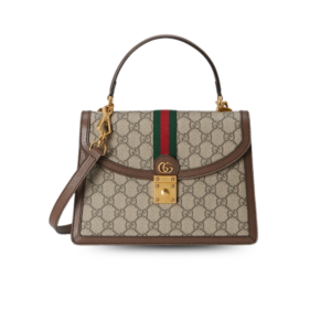Gucci Ophidia Medium Top Handle Bag 9.8in/ 25cm Beige Gold Hardware For Women ‎651055 96IWX 8745