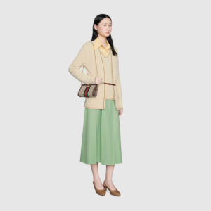 Alternative view of Gucci Ophidia Mini Shoulder Bag 7.5in/ 19cm Beige Ebony GG Supreme Canvas Gold Hardware For Women 602676 K05NB 8745