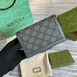 Alternative view of Gucci Ophidia Card Case Supreme Canvas Grey For Men 5.5in/14cm ‎‎‎732755 UULBN 1244