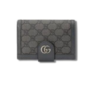 Gucci Ophidia Card Case Supreme Canvas Grey For Men 5.5in/14cm 732755 UULBN 1244