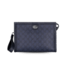 Gucci Ophidia Clutch & Pouch 10.2in/ 26cm Blue Palladium Hardware For Men 760243 UULBN 4055