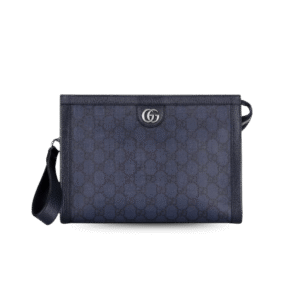 Gucci Ophidia Clutch & Pouch 10.2in/ 26cm Blue Palladium Hardware For Men 760243 UULBN 4055