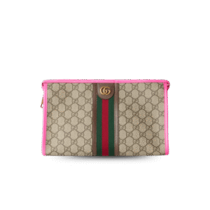 Gucci Ophidia Clutch & Pouch 11.2in/ 28.5cm Beige Gold Hardware For Men 598234 FADI7 9766