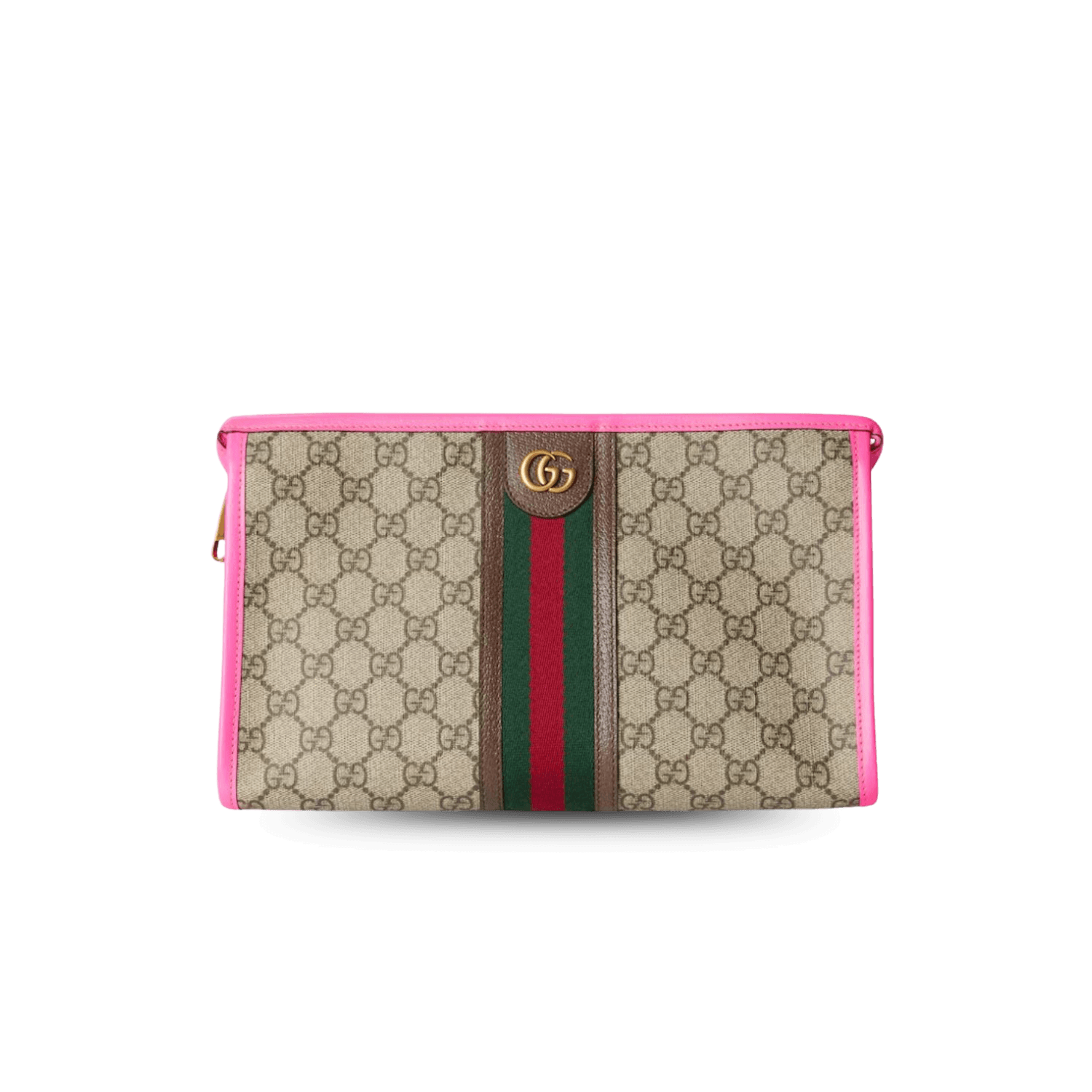 Gucci Ophidia Clutch & Pouch 11.2in/ 28.5cm Beige Gold Hardware For Men 598234 FADI7 9766
