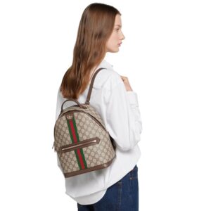 Alternative view of Gucci Ophidia Small Backpack 12in/ 30cm Beige/ Dark Brown Gold Hardware For Women