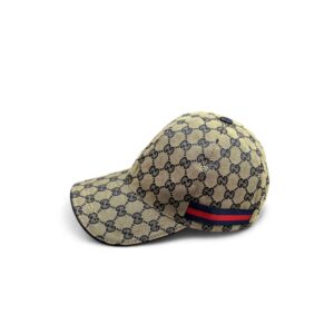 Gucci Original GG Canvas Baseball Hat With Web Beige/Blue GG Hat