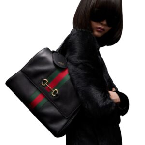 Alternative view of Gucci Paparazzo Medium Top Handle Bag 12.6in/ 32cm Black Gold Hardware 875018 AAGIQ 1053