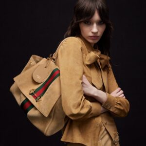 Alternative view of Gucci Paparazzo Medium Top Handle Bag 12.6in/ 32cm Sand Gold Hardware For Women 875018 AAGIR 9560