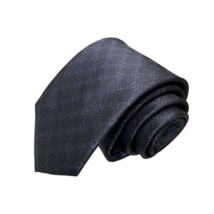 Gucci Pattern Silk Tie Black For Men
