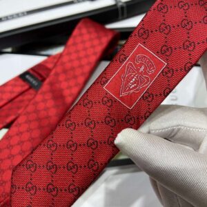 Alternative view of Gucci Pattern Silk Tie Red For Men