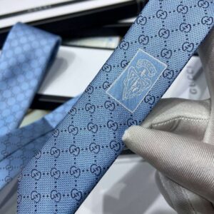 Alternative view of Gucci Pattern Silk Tie Blue For Men