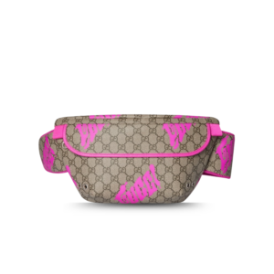 Gucci Print Large Belt Bag 12.6in/ 32cm Bright Pink Silver Hardware For Men 834963 FAEQF 9769
