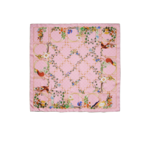 Gucci Printed GG Twill Carre Scarf Pink For Women 777066 3G001 5967